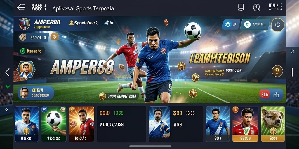 Tampilan menarik dari aplikasi AMPER88 saat bertaruh secara langsung.