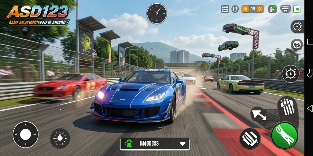 Gameplay seru balap mobil dengan grafis menakjubkan.