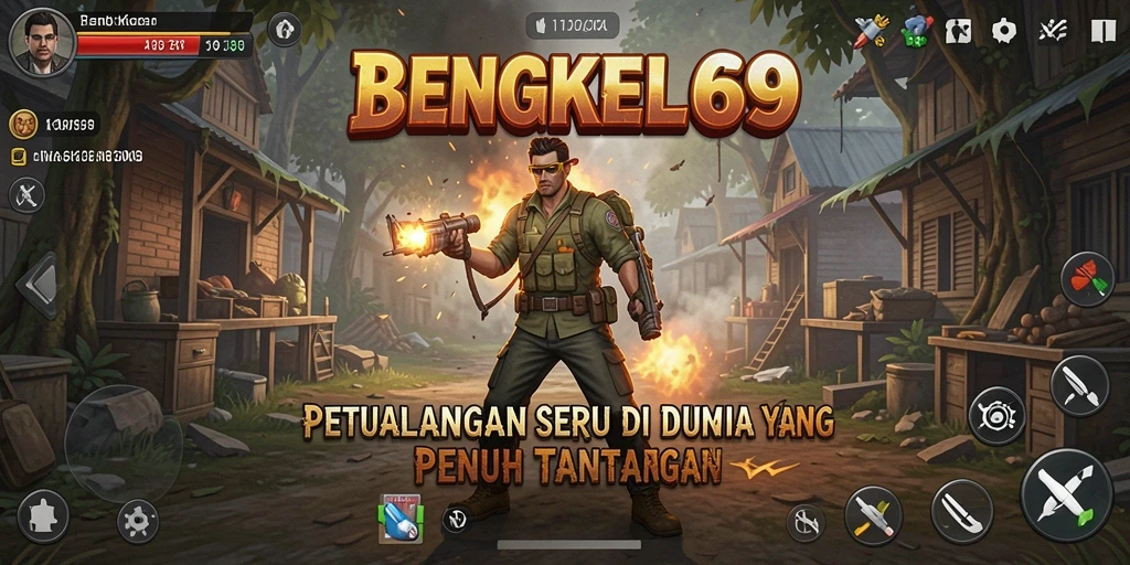 Tangkapan layar BENGKEL69 yang menampilkan gameplay penuh aksi dan petualangan.