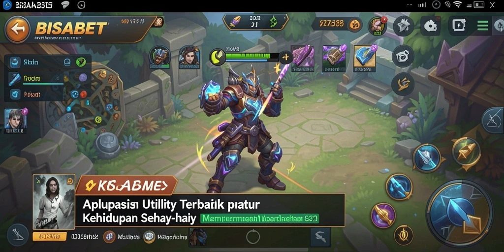 Screenshot utama BISABET menampilkan tampilan antarmuka yang sederhana dan intuitif.