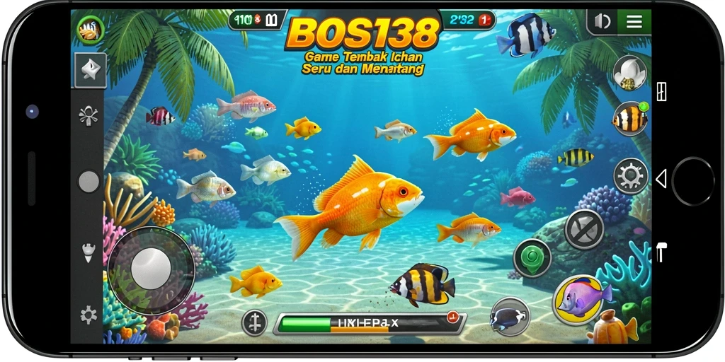 Tampilan gameplay Tembak Ikan yang seru di BOS138.