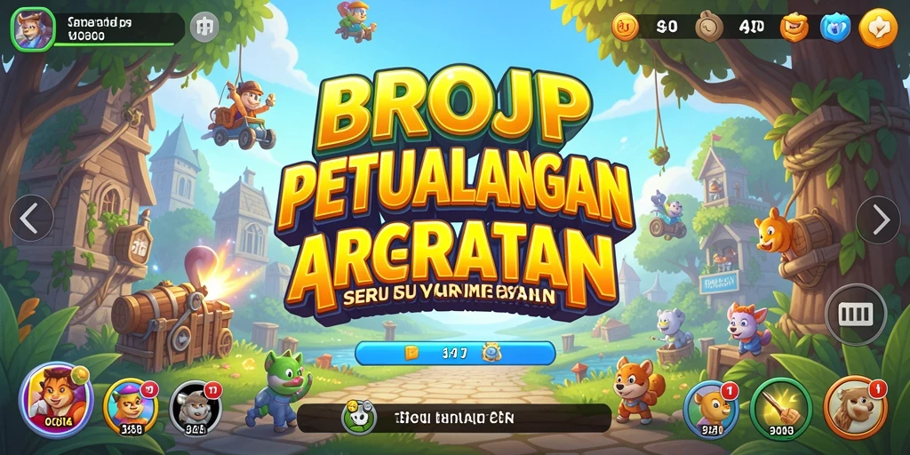 Tampilan gameplay BROJP yang seru dan menarik dalam pengalaman arcade.