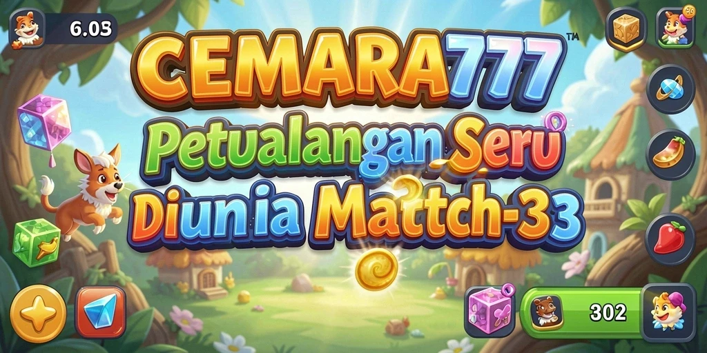 Tampilan gameplay seru di CEMARA777, tantangan Match-3 menanti!