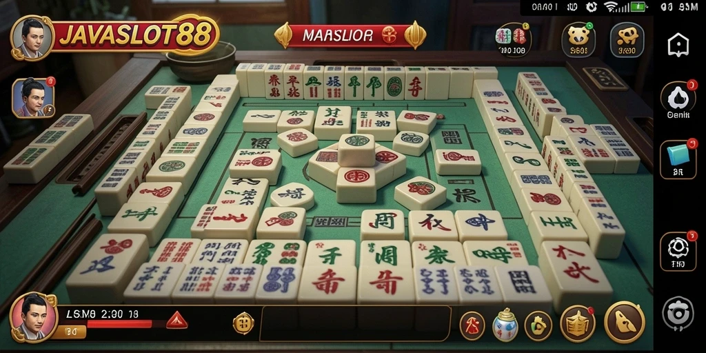 Tampilan permainan Mahjong yang menarik di JAVASLOT88.
