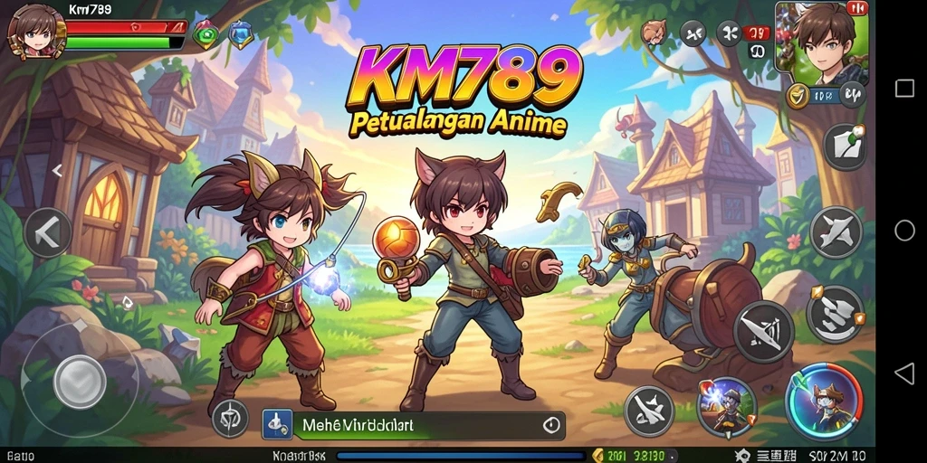 Tampilan gameplay KM789 yang mendebarkan dan penuh warna.