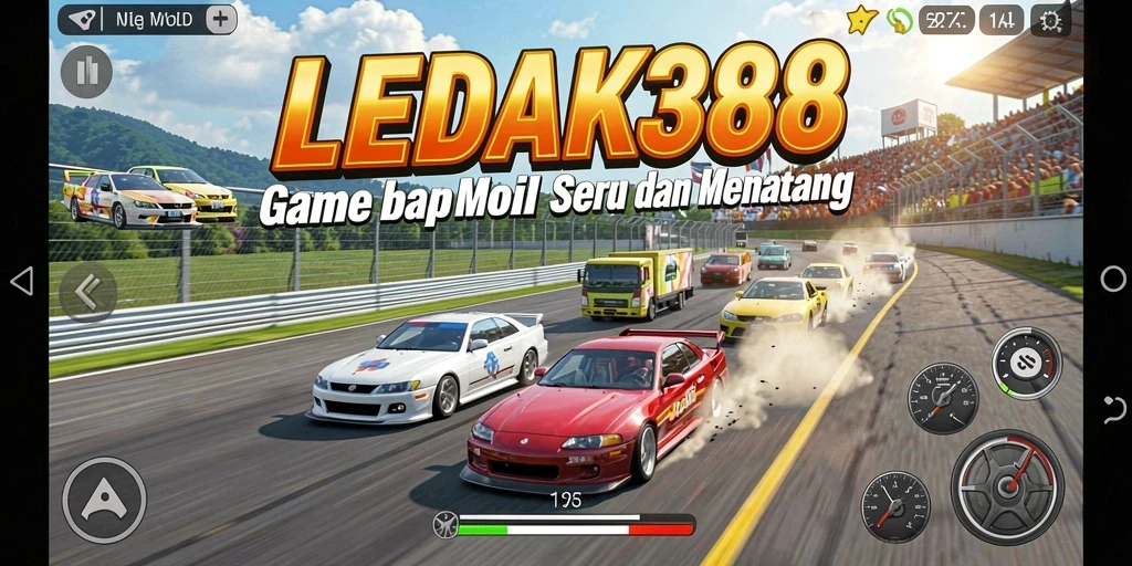Screenshot LEDAK388 menampilkan momen seru balapan dengan grafis yang memukau.