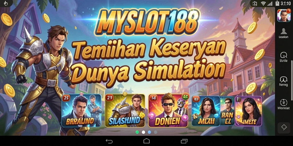Screenshot MYSLOT188 menampilkan gameplay simulasi yang mendebarkan.