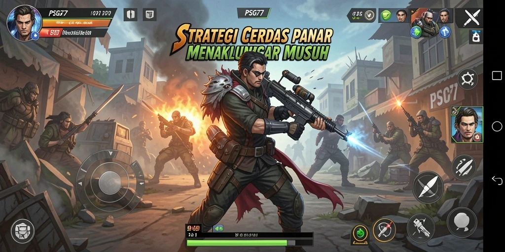 Screenshot gameplay PSG77 dengan aksi strategis yang intens.