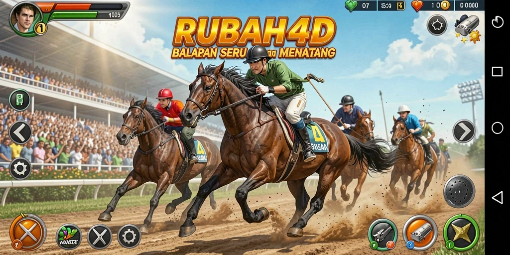 Tampilan gameplay seru balapan di RUBAH4D yang memukau.