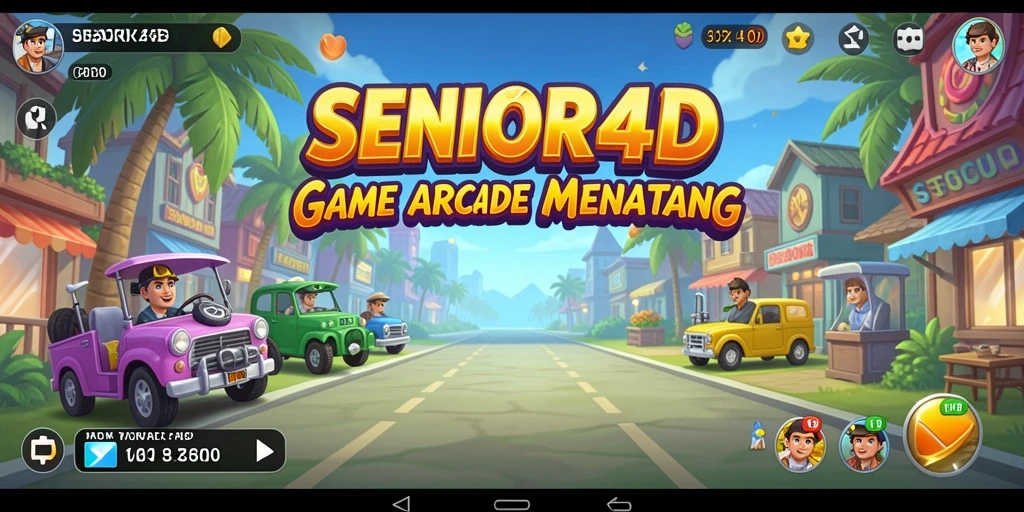 Tangkapan layar utama SENIOR4D menampilkan gameplay yang dinamis dan penuh aksi.