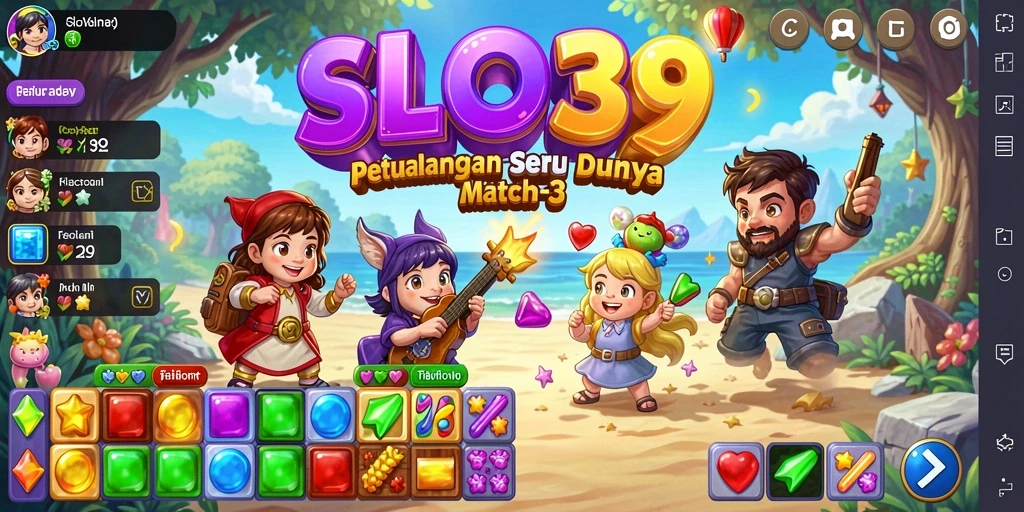 Game match-3 yang seru dan penuh warna dengan tantangan menarik.