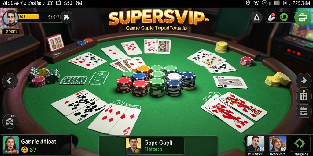 Tampilan gameplay Gaple yang menarik dan interaktif di SUPERSVIP.