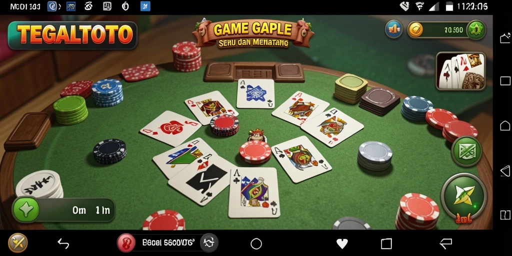Screenshot gameplay TEGALTOTO yang menampilkan suasana seru bermain Gaple.