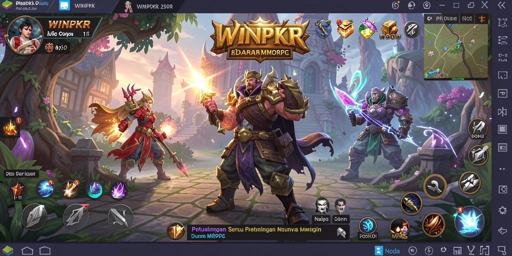 Tampilan gameplay seru dalam dunia MMORPG WINPKR.